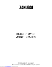 ZANUSSI ZBM 879 Instruction Booklet