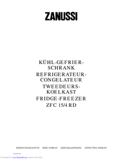ZANUSSI ZFC 15/4 RD Instruction Booklet