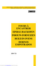 ZANUSSI ZBN 721 Operating Instructions Manual