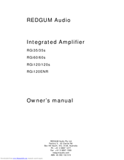 Redgum RGi35s Owner's Manual