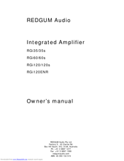 Redgum RGi35 Owner's Manual