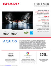 Sharp AQUOS LC-90LE745U Brochure & Specs