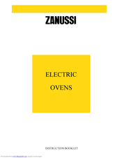 ZANUSSI ZHN 722 Instruction Booklet