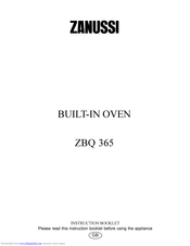 ZANUSSI ZBQ 365 Instruction Booklet