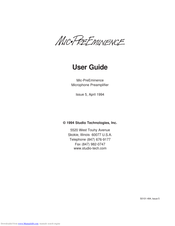 Studio Technologies Mic-PreEminence User Manual