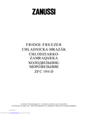 ZANUSSI ZFC19/4D Instruction Booklet