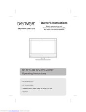 Denver TFD-1914DVBT CU Owner's Instruction Manual