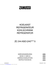 ZANUSSI ZC 244 AGO Instruction Book
