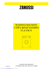 ZANUSSI FLS474CN Instruction Booklet