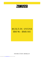 ZANUSSI BMS 841 X Instruction Booklet