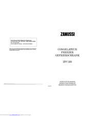 ZANUSSI ZFC233 Instruction Booklet