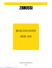 ZANUSSI BMF810 Instruction Booklet