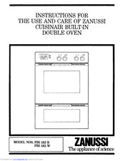 Zanussi FBI 583 B Instructions For The Use And Care