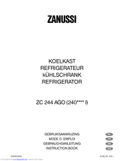 ZANUSSI ZC244AGO Instruction Book