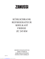 ZANUSSI ZC 245 RM Instruction Booklet