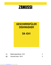 ZANUSSI DA4341 Instruction Book