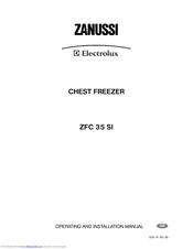 Zanussi Electrolux ZFC35SI Operating And Installation Manual