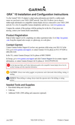 Garmin GRA 10 Installation And Configuration Instructions