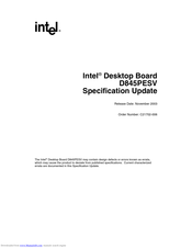 Intel D845PESV Specification Update