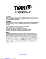 Tyan S7056-HE User Giude