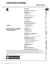 Hotpoint TCD970 Instruction Booklet