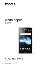 Sony Xperia acro S LT26w White Paper
