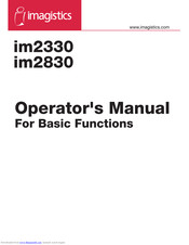 imagistics im2830 Operator's Manual