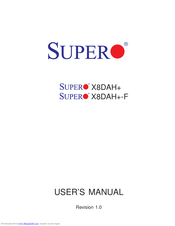 Supero Super X8DAH+-F User Manual