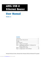 ads ADSL USB User Manual