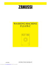 ZANUSSI FLS876C Instruction Booklet