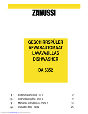 ZANUSSI DA 6352 Instruction Book
