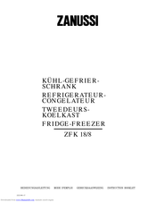 ZANUSSI ZFK 18/8 Instruction Booklet