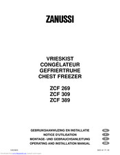 ZANUSSI ZCF 269 Operating And Installation Manual