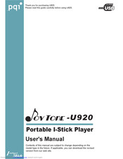 PQI JOY TONE - U920 User Manual