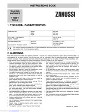 ZANUSSI T 835 V Instruction Book
