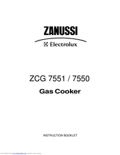 Zanussi Electrolux ZCG 7550 Instruction Booklet