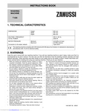 ZANUSSI T 535 Instruction Book