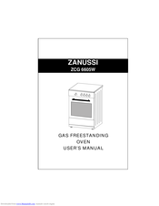 ZANUSSI ZCG 6605W User Manual