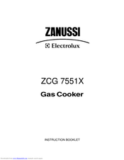 Zanussi Electrolux ZCG 7551X Instruction Booklet