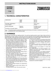 ZANUSSI T 732 Instruction Book