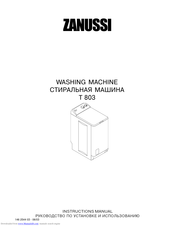 ZANUSSI T803 Instruction Manual