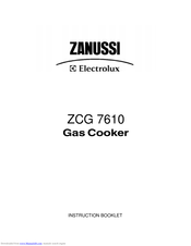 Zanussi Electrolux ZCG 7610 Instruction Booklet
