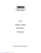 Zanussi Electrolux ZCGHL50 Instruction Booklet