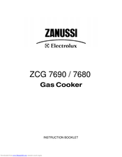 Zanussi Electrolux ZCG7680 Instruction Booklet