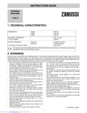 ZANUSSI T845V Instruction Book