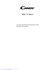 CANDY FC 4440 X Use And Maintenance Manual