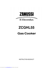 Zanussi Electrolux ZCGHL55 Instruction Booklet