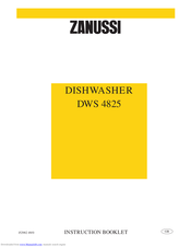 ZANUSSI DWS4825 Instruction Booklet
