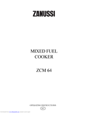 ZANUSSI ZCM 64 Operating Instructions Manual