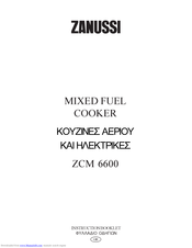 ZANUSSI ZCM 6600 Instruction Booklet